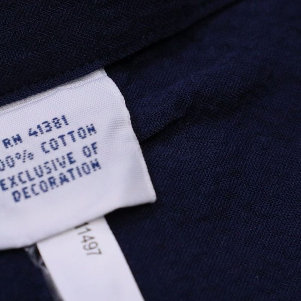 Ralph Lauren Pony-Embroidered Short Sleeve Shirt in Navy Blue Cotton - Picture 8 of 8